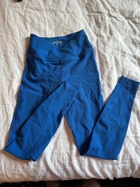 Year of Ours Royal Blue High-Waist Textured Leggings